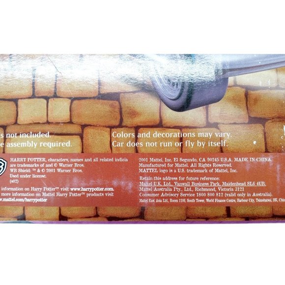 Vintage Harry Potter Weasley Flying Car New Ford Anglia Ron Hermione Owl Mattel - Picture 10 of 12